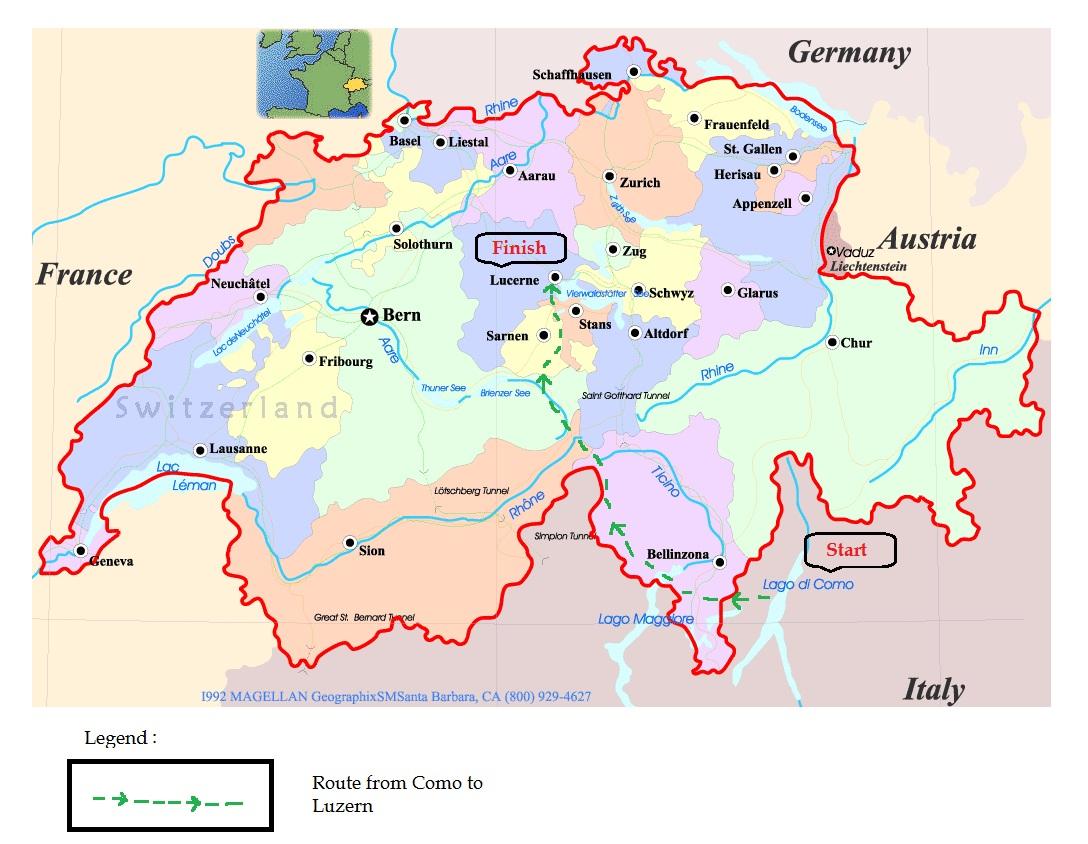 Lucerne switzerland map - Street map of lucerne switzerland (Western ...