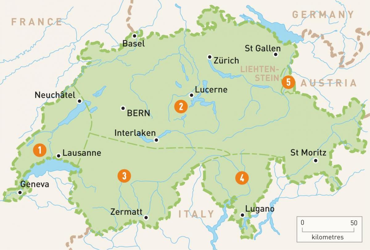 switzerland in the map