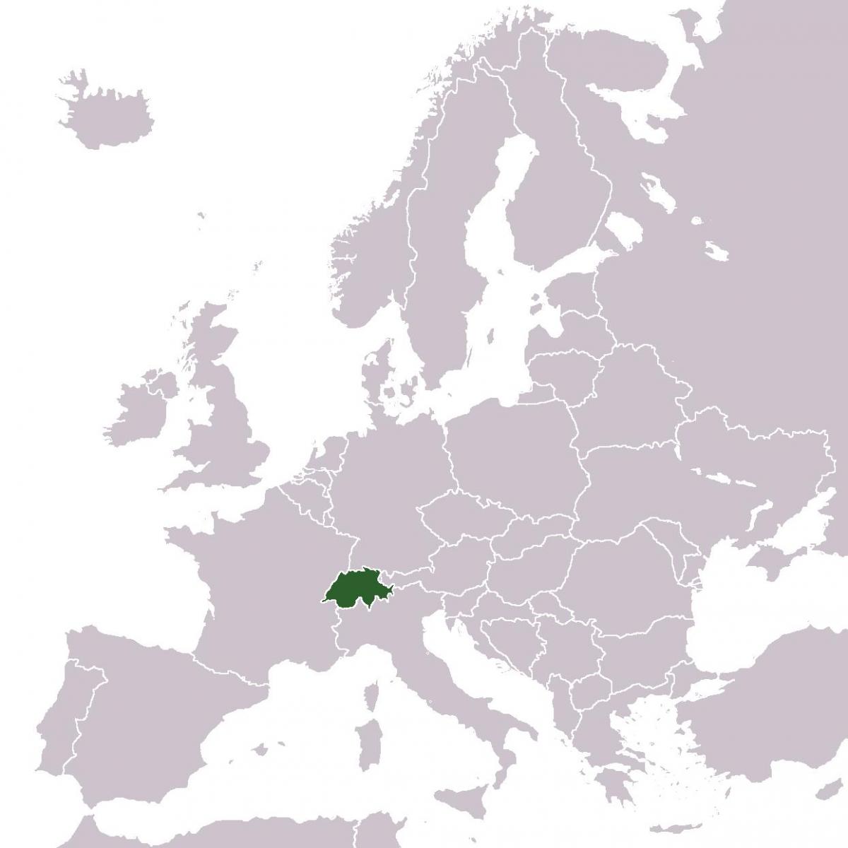 switzerland location in europe map