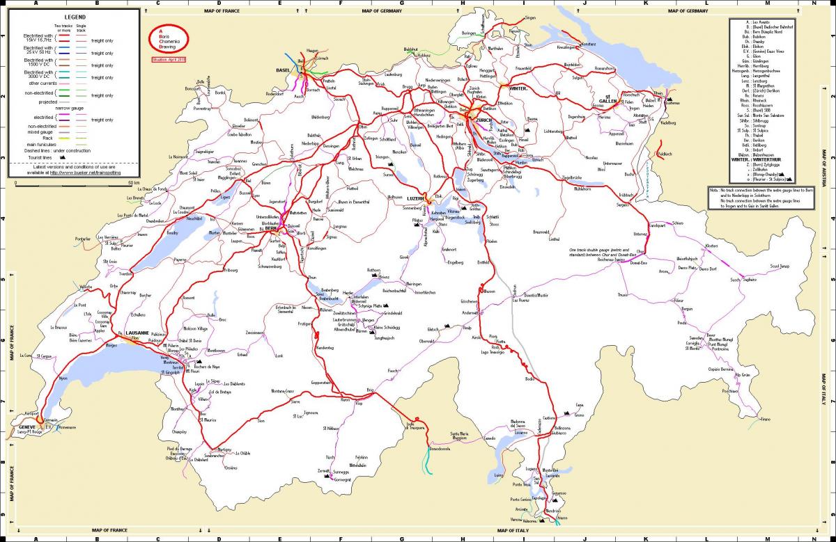 train travel in switzerland map