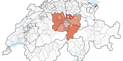 Map of central switzerland 