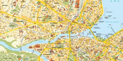 Street map of geneva switzerland