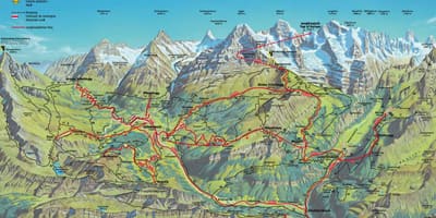Map of hiking map switzerland