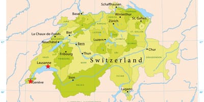 Map of lake geneva switzerland
