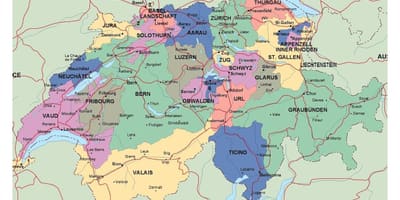 Map of zurich switzerland and surrounding area