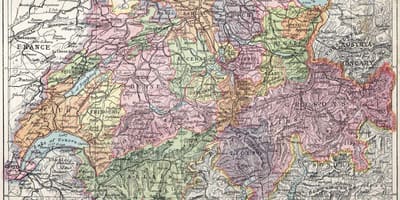 Map of old map of switzerland