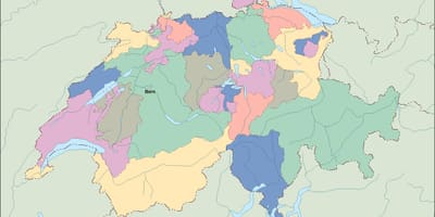 Map of political map of switzerland