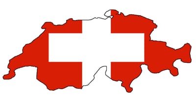 Map of switzerland flag