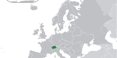 World map showing switzerland