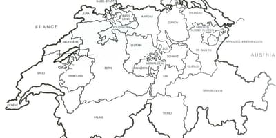 Switzerland blank map