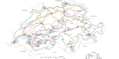 Map of switzerland metro 