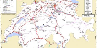 Train travel in switzerland map