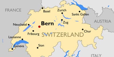 Map of tourist map of switzerland cities